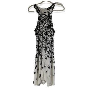 YYIGAL black and white floral halter sheath dress Women's size Large